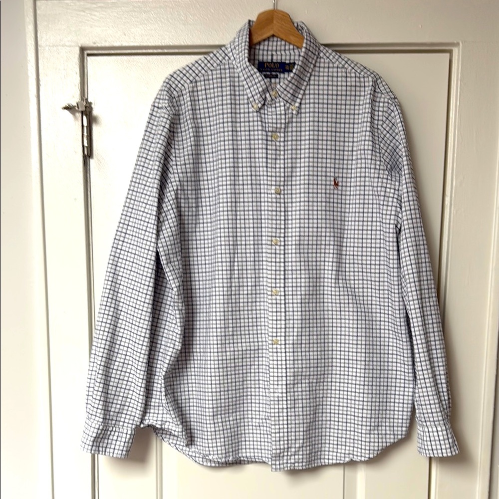 Polo by Ralph Lauren Men's Blue Checkered Shirt
